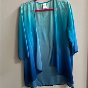 Blair Teal and Blue Sheer Cover Up/Jacket